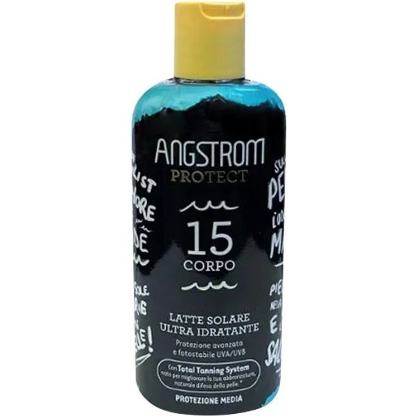Angstrom Crema Solare 15 Spf Latte Corpo Idratante Protect Protezione Media 200 Ml-image