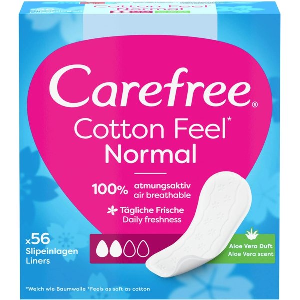 Carefree Cotton Feel Normal Aloe - 56 Salvaslip-image
