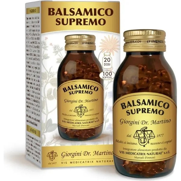Balsamico Supremo 100 Softgel - Integratore Per Le Vie Respiratorie-image