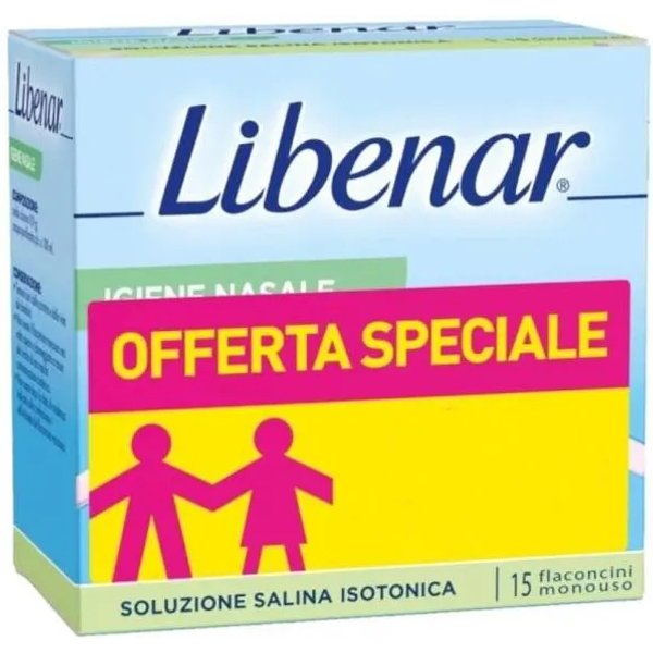 Perrigo Libenar Igiene Nasale - Soluzione Salina Isotonica - 15 Flaconcini - Promo-image