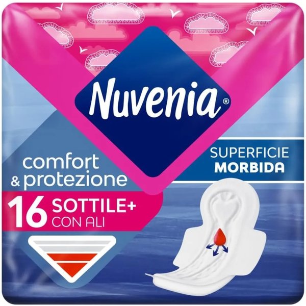 Essity Italy Nuvenia Sottile+ Con Ali - 16 Assorbenti Per Flusso Normale-image