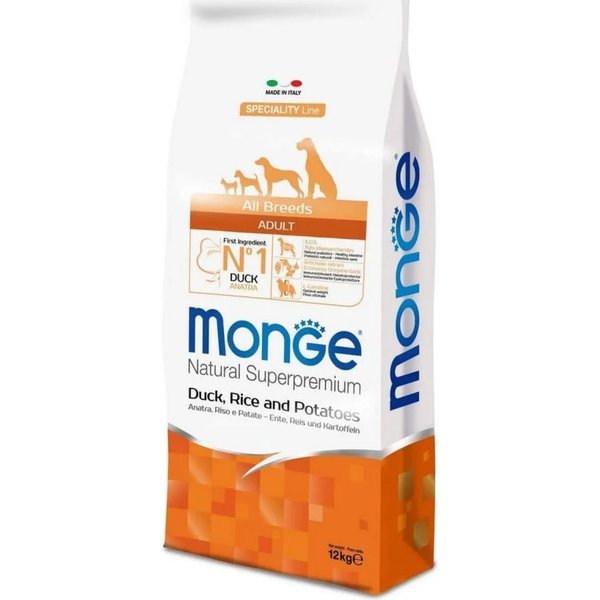 Monge Natural Superpremium Adult Anatra Riso E Patate - Cibo Secco Per Cani 12 Kg-image