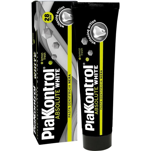 Plakkontrol Absolute White - Dentifricio Sbiancante Al Carbone 75 Ml-image