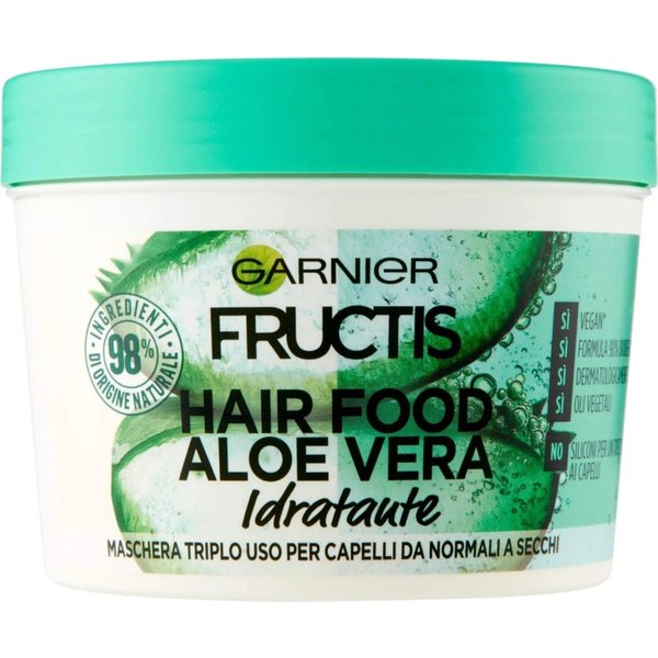 Fructis Hair Food Aloe Vera - Maschera 3 In 1 Per Capelli Danneggiati 390 Ml-image