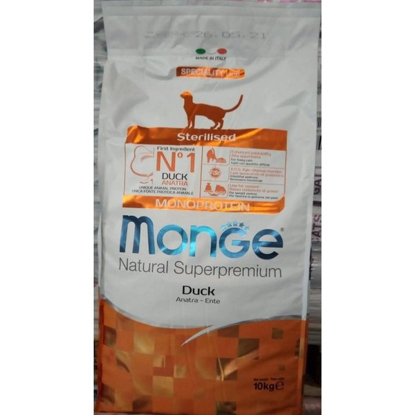 Monge Sterilised Monoprotein Duck - Alimento Per Gatti Sterilizzati All'anatra 10 Kg-image
