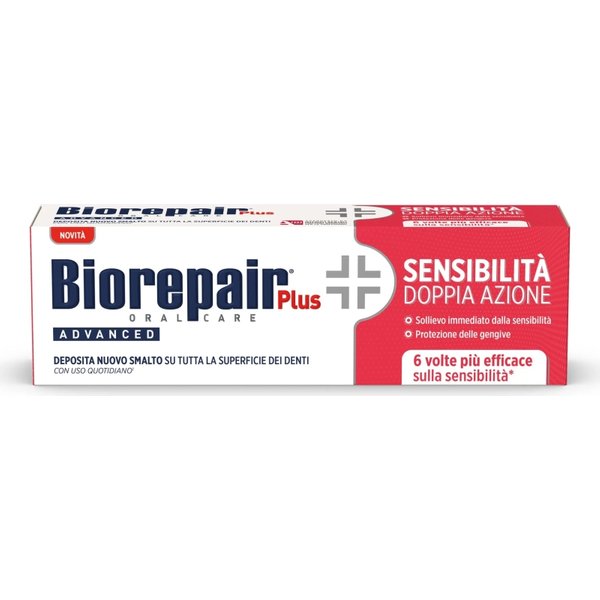 Biorepair Plus Advanced Sensibilità Doppia Azione - Dentifricio Per Denti Sensibili 75 Ml-image