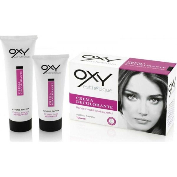 Oxy EsthéTique - Crema Decolorante Viso - Crema Attivante + Schiarente 75 Ml + Spatola + Vaschetta-image