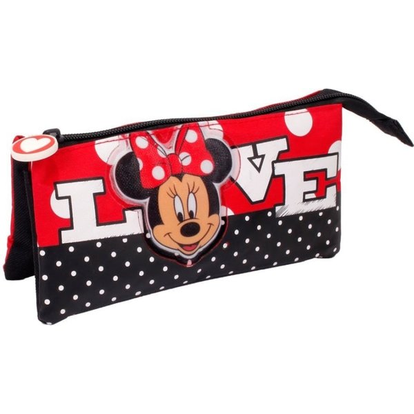 minnie love - astuccio 2 zip 3 scomparti-image