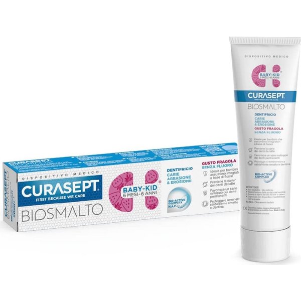 Curasept Biosmalto Baby Kid - Dentifricio 6 Mesi - 6 Anni 50 Ml - Fragola-image