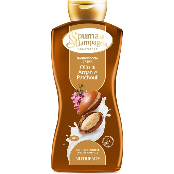 Spuma Di Sciampagna Olio Di Argan E Patchouli - Bagnodoccia Crema Nutriente 650 Ml-image