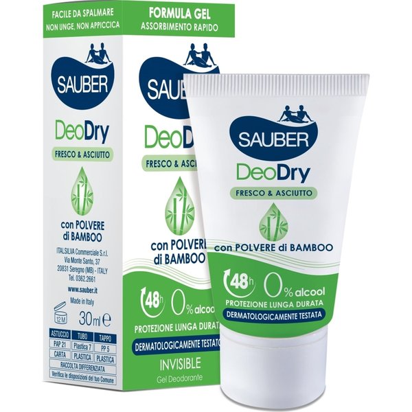 Sauber Deodry Fresco & Asciutto 48H - Deodorante Gel 30 Ml-image