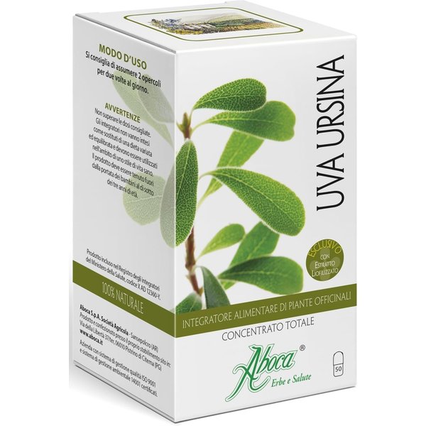 Uva Ursina Concentrato Totale 50 Opercoli - integratore per le vie urinarie-image