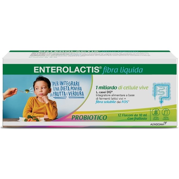 Enterolactis Fibra Liquida 12 Flaconcini - Integratore Di Probiotici-image
