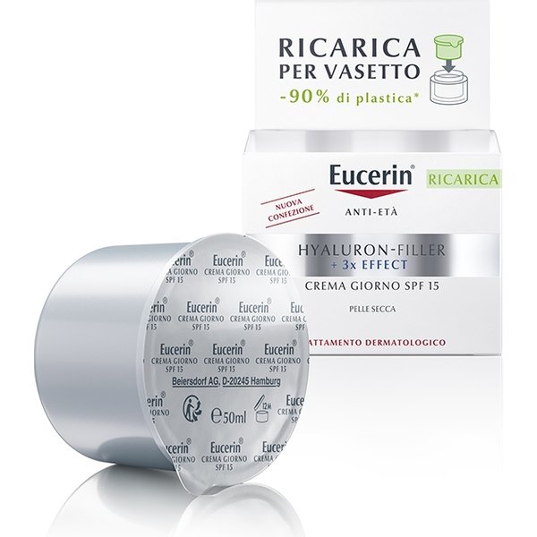 Eucerin Hyaluron-Filler +3X Effect - Crema Giorno SPF 15 Per Pelle Secca - Ricarica Da 50 Ml-image