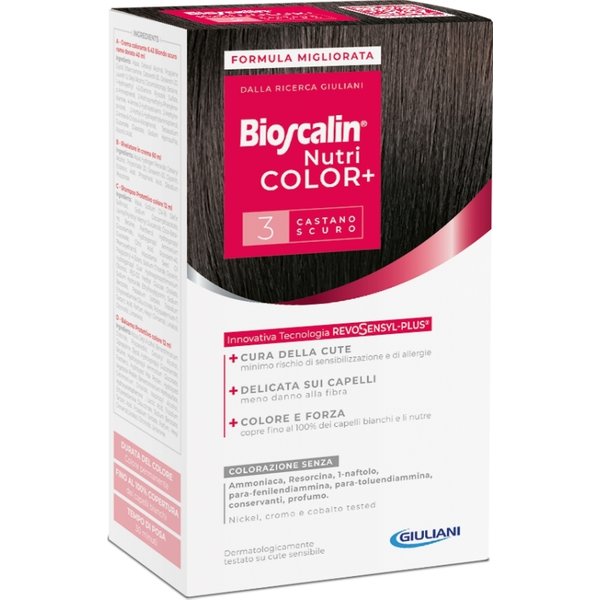 Bioscalin Nutricolor Plus - Colorazione Capelli Permanente N.3 Castano Scuro-image