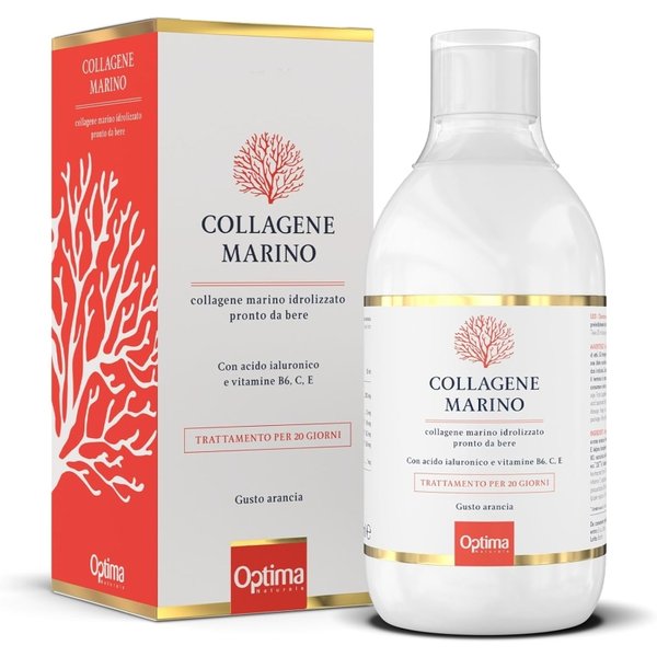 Optima Naturals Collagene Marino Idrolizzato Liquido 500 Ml - Integratore Per La Pelle-image