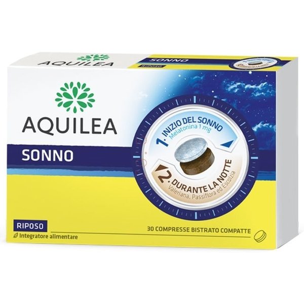Aquilea Sonno 30 Compresse Bistrato - Integratore Per Il Riposo Notturno-image