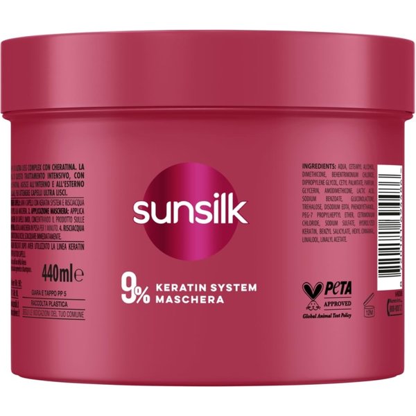 Sunsilk Keratin System - Maschera Con Cheratina Per Capelli Lisci 440 Ml-image