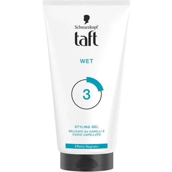 Schwarzkopf Taft Wet Styling Gel 3 - Effetto Bagnato E Tenuta Lunga Durata 150 Ml-image