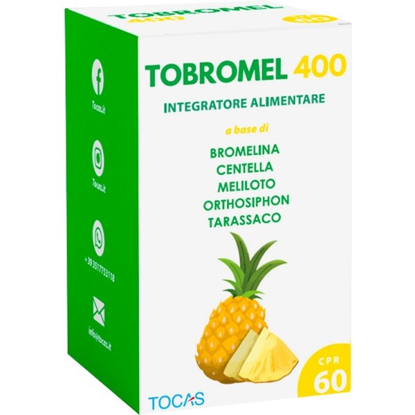 Tocas Tobromel 400 - Integratore Con Bromelina 60 Compresse-image
