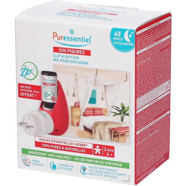 Puressentiel Sos Punture - Diffusore Clip Ultrasuoni + Miscela Per Diffusione In Omaggio-image