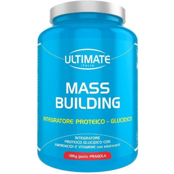 Ultimate Italia Mass Building Polvere Fragola 1800 Gr - Integratore Per La Massa Muscolare E Il Metabolismo Energetico-image
