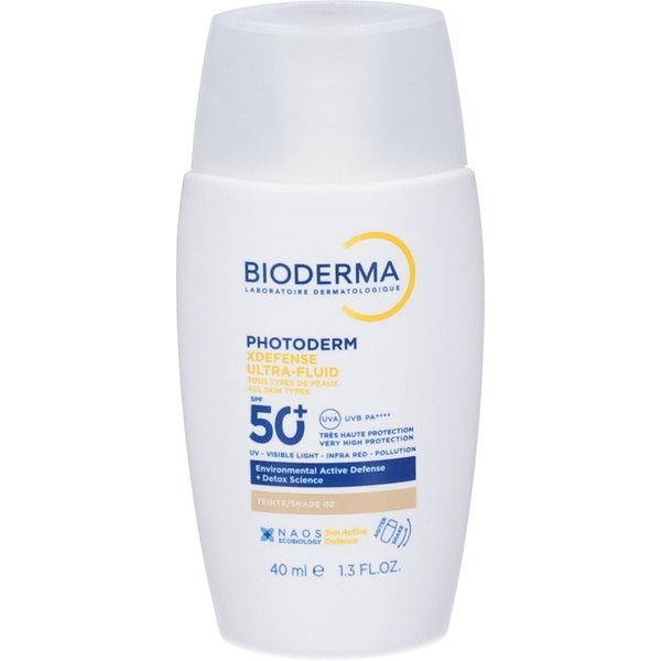 Bioderma Crema Solare Viso 50+ SPF Photoderm Xdefense Ultra-Fluid Tinta 02 Protezione Molto Alta 40 Ml-image