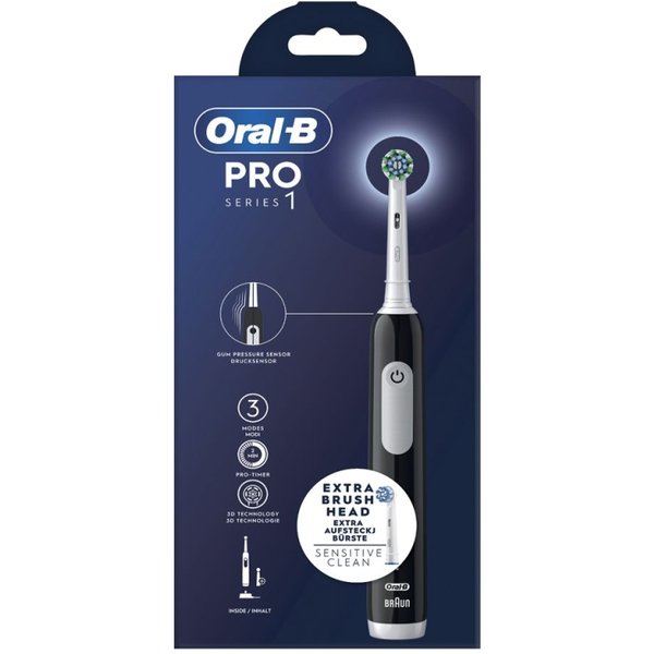 Oral B Pro Series 1 - Spazzolino Elettrico Ricaricabile Nero + 1 Testina Di Ricambio-image