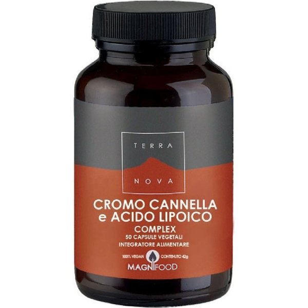Terranova Cromo Cannella E Acido Lipoico Complex 50 Capsule - Integratore Per Glicemia E Diabete-image