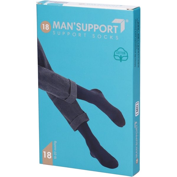 Gloria Med Man Support 18 - Gambaletto Cotone 18 Den (18-20 Mmhg) - Taglia 3 Antracite-image