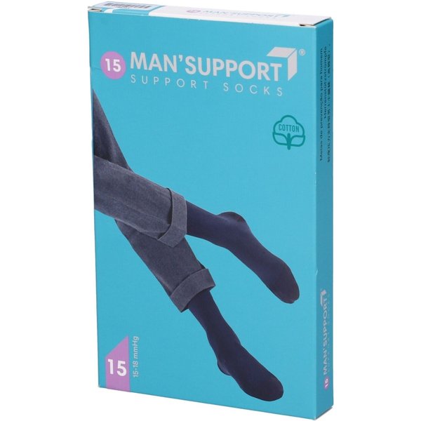 Gloria Med Man Support 15 - Gambaletto Cotone (15-18 Mmhg) - Taglia 2 Antracite-image