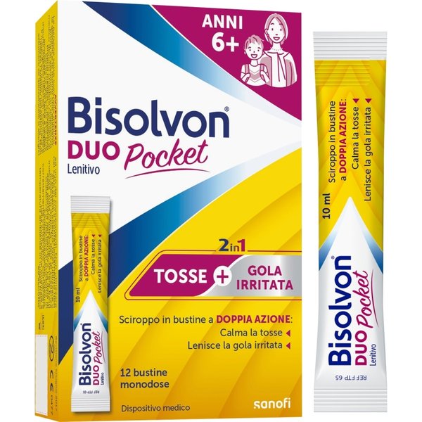 Bisolvon Duo Pocket - Dispositivo Medico Per Le Vie Aeree 12 Bustine-image