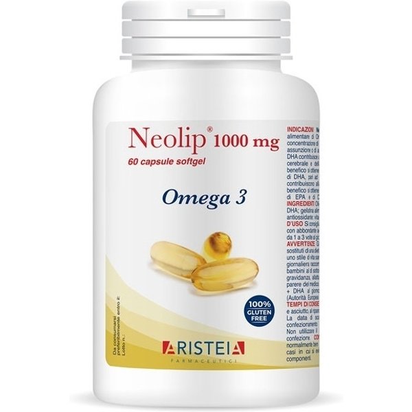 Neolip 60 Capsule Softgel - Integratore Omega 3 Per Il Cuore, Il Cervello E La Vista-image