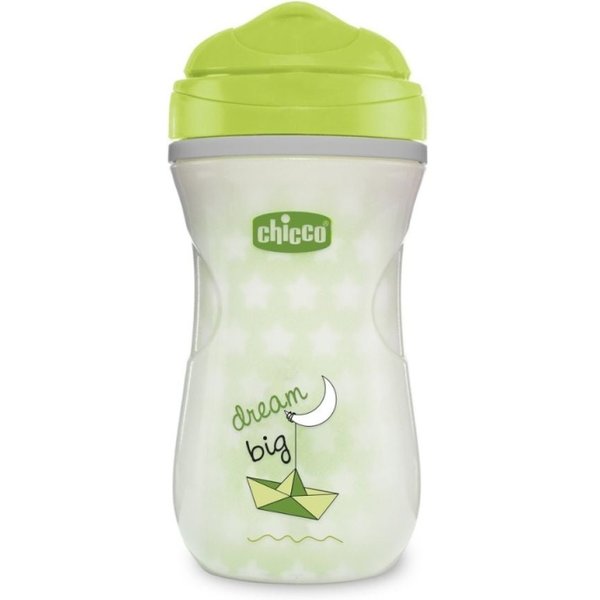 Artsana Chicco Shiny Cup - Tazza Luminosa Antigoccia Termica 14M+ Verde 266 Ml-image