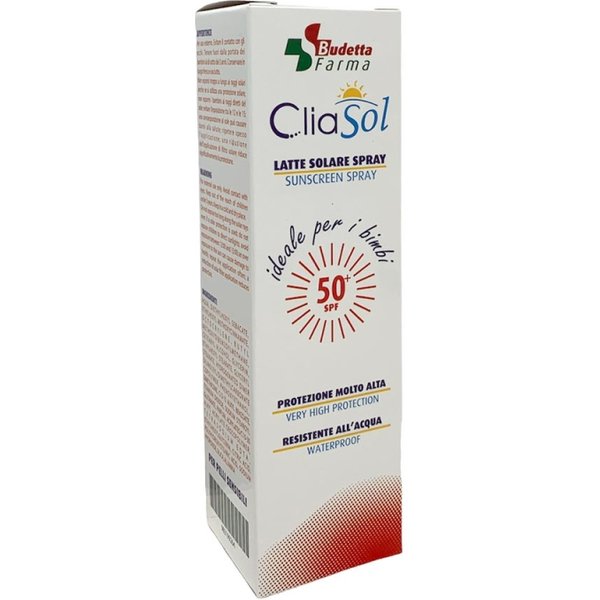 Budetta Farma Crema Solare Bambini SPF50+ Latte Spray Cliasol Protezione Molto Alta 200 Ml-image