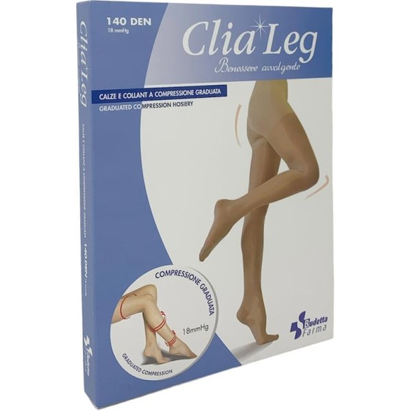 Clialeg Autoreggente Compressione Graduata 140 Den (18 Mmhg)-image