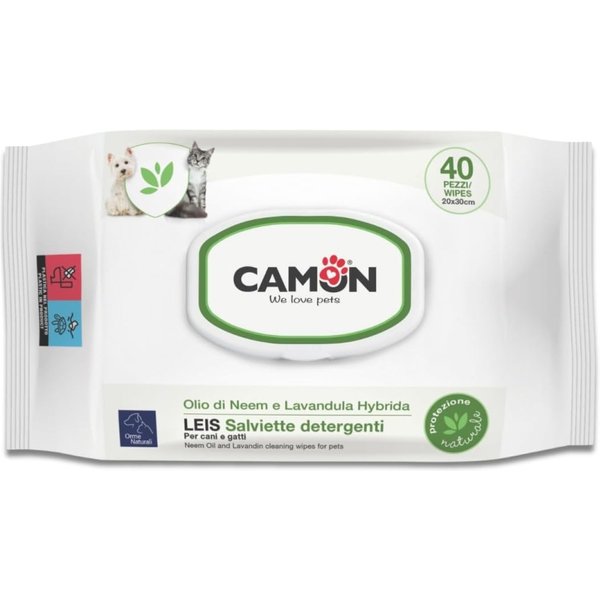 Camon Leis - 40 Salviette Detergenti Per Animali Domestici-image