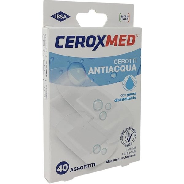 Ceroxmed - 40 Cerotti Anti-Acqua Con Garza Disinfettante-image