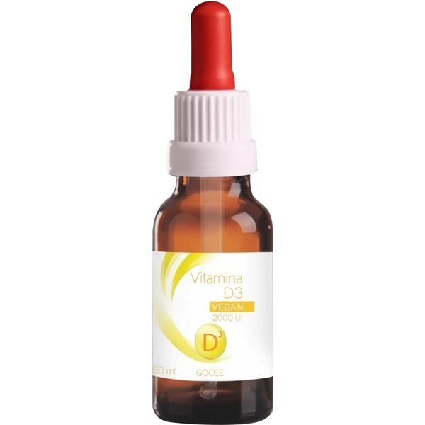 Vitamina D3 2000 Ui Vegan Gocce 50 Ml - Integratore Per Sistema Muscolo Scheletrico-image
