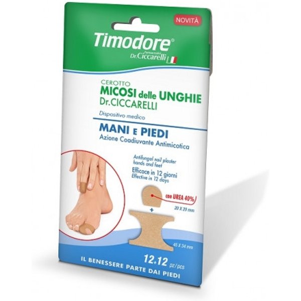 Timodore - Cerotto Micosi Delle Unghie 40% Urea Per Mani E Piedi 12 + 12 Cerotti-image