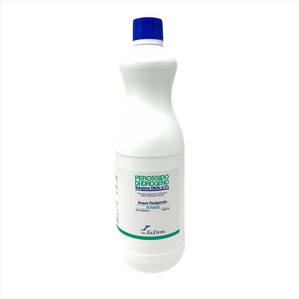 Perossido Di Idrogeno Acqua Ossigenata 10 Volumi 1000 Ml-image
