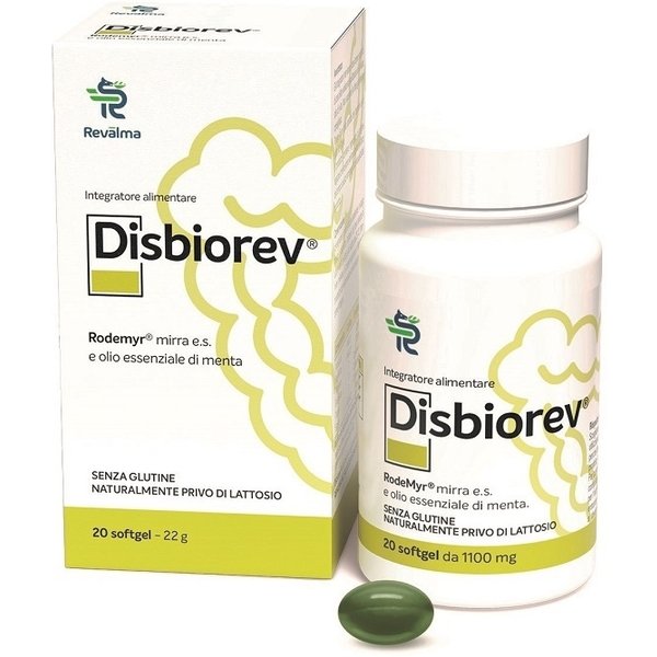 Disbiorev 20 Softgel - Integratore Per La Digestione, La Motilità Gastrointestinale E L'eliminazione Dei Gas-image
