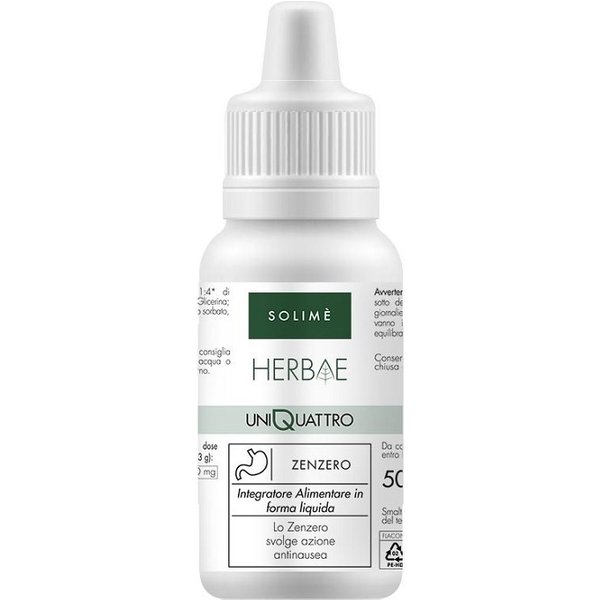 Solimè Uniquattro Zenzero 50 Ml - Integratore Per La Nausea-image