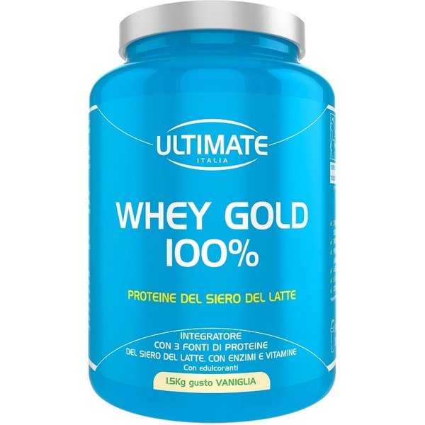 Ultimate Italia Whey Gold 100% Gusto Vaniglia - Integratore Proteico Per I Muscoli 1,5 Kg-image