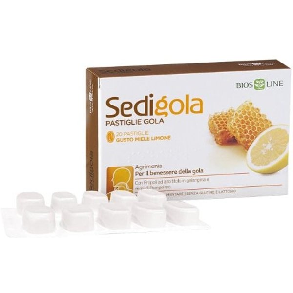 Sedigola Gusto Miele E Limone 20 Pastiglie - Integratore Per La Gola-image
