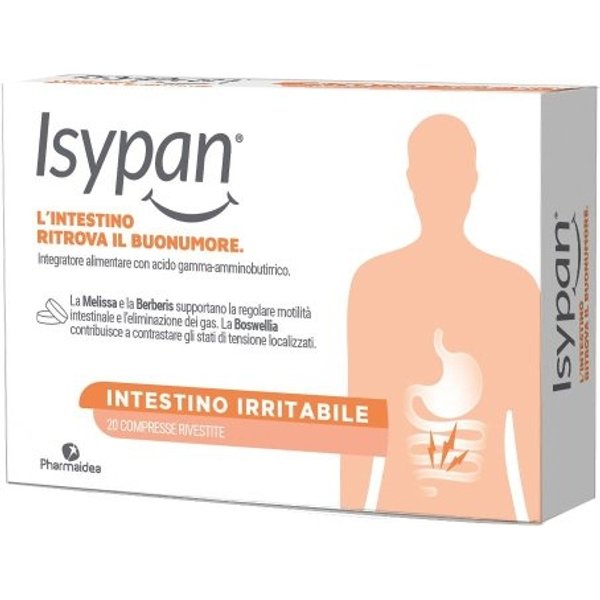 Isypan Intestino Irritabile 20 Compresse - Integratore Per Il Sistema Digerente E Il Benessere Mentale-image
