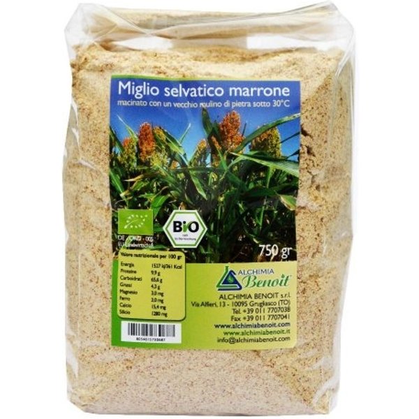 Alchimia Benoit Miglio Selvatico Marrone Macinato A Pietra Senza Glutine 750 Gr-image