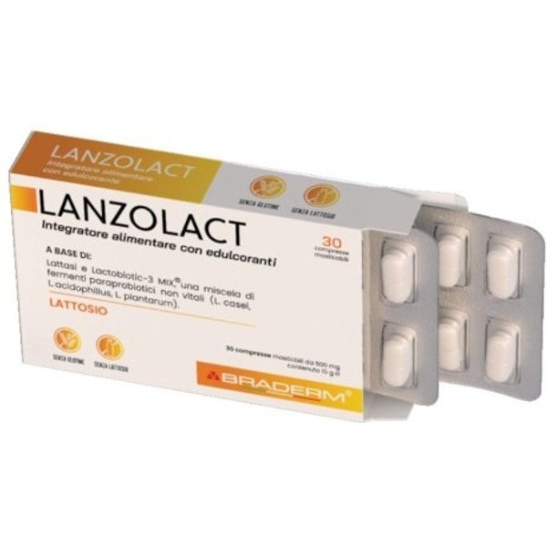 Lanzolact 30 Compresse - Integratore Per La Digestione Del Lattosio-image