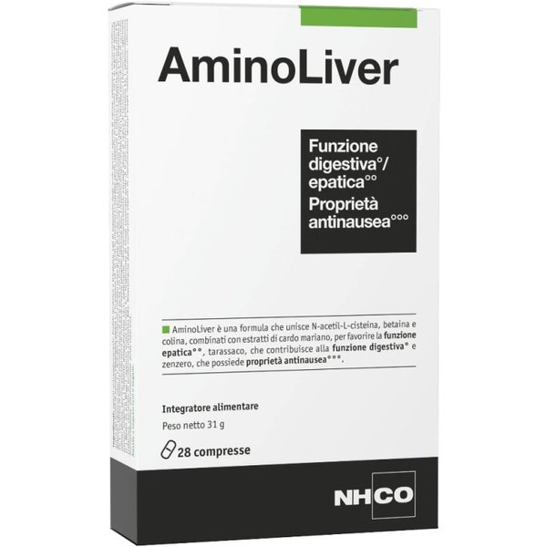 Nhco Aminoliver 28 Compresse - Integratore Per Il Fegato, La Digestione E La Nausea-image