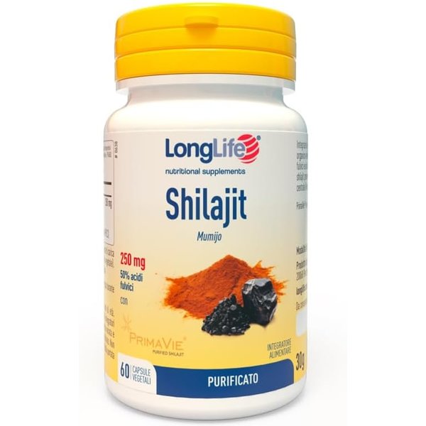 Longlife Shilajit 60 Capsule - Integratore Per La Vitalità E Il Benessere Psicofisico-image